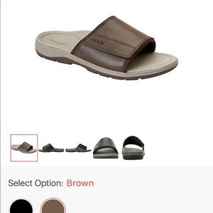 MEN’s LEATHER VIONIC SLIDE SANDLE - STANLEY